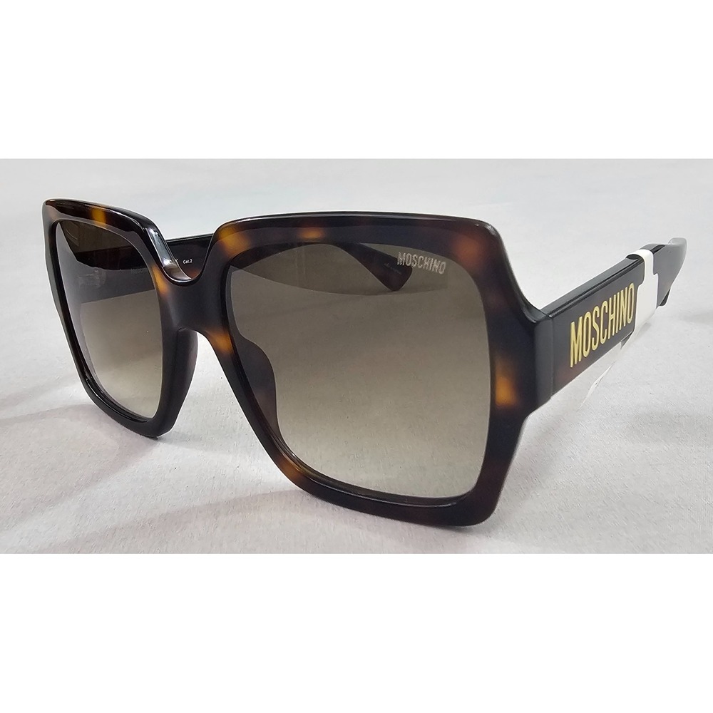 Moschino Women Sunglasses Brown Gold Square MOS127/S 05L9K 56-19-140
